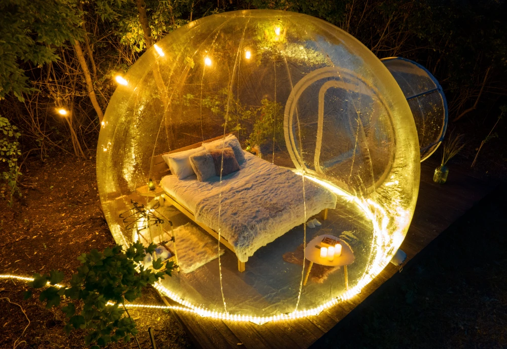 Merging Nature with Comfort: Sleeping in a Bubble Tent