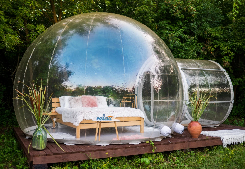 Merging Nature with Comfort: Sleeping in a Bubble Tent